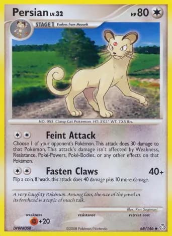 Persian Pokémon card #68