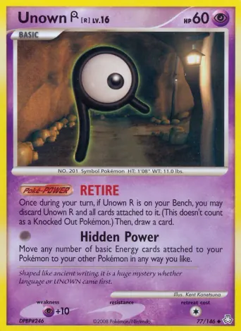 Unown R Pokémon card #77
