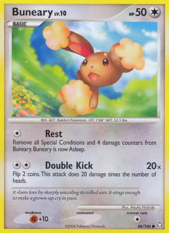 Buneary Pokémon card #86