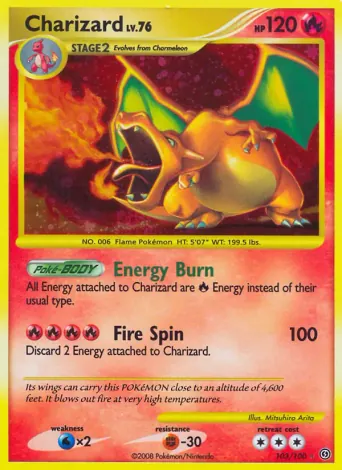 Charizard Pokémon card #103