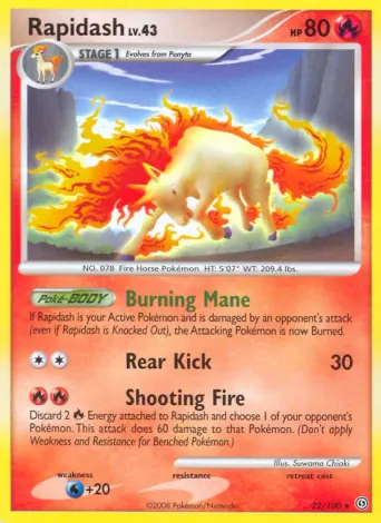 Rapidash Pokémon card #22