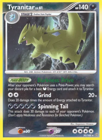 Tyranitar Pokémon card #30
