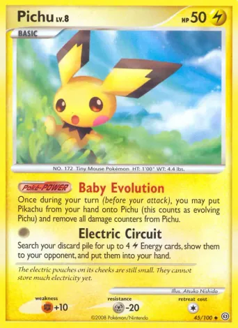 Pichu Pokémon card #45