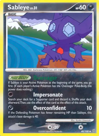 Sableye Pokémon card #48