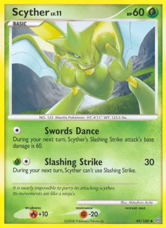 Scyther Pokémon card #49