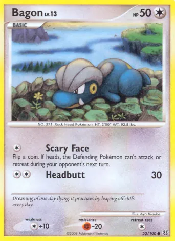 Bagon Pokémon card #53