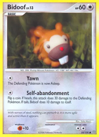 Bidoof Pokémon card #54