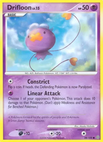 Drifloon Pokémon card #58
