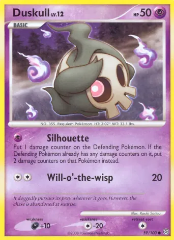 Duskull Pokémon card #59