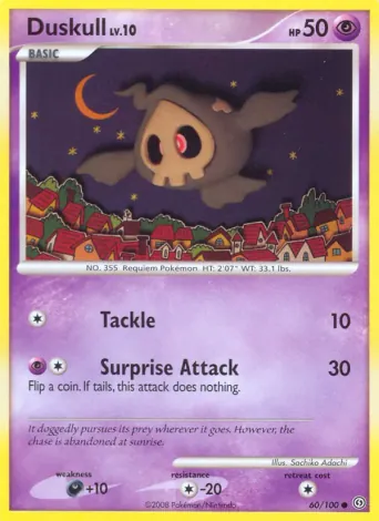 Duskull Pokémon card #60