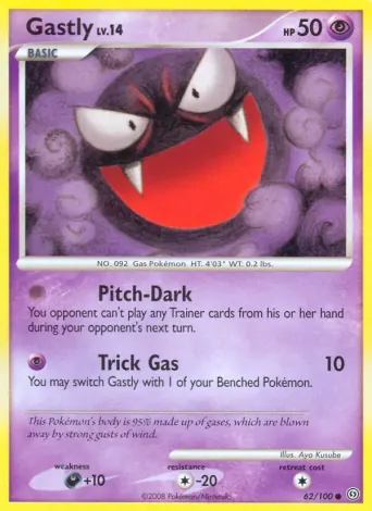 Gastly Pokémon card #62
