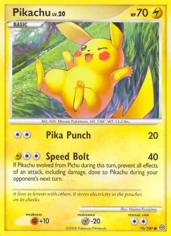 Pikachu Pokémon card #70
