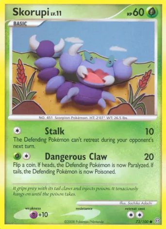 Skorupi Pokémon card #73