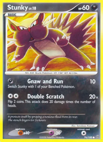 Stunky Pokémon card #76