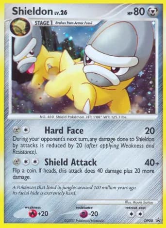 Shieldon Pokémon card #DP08