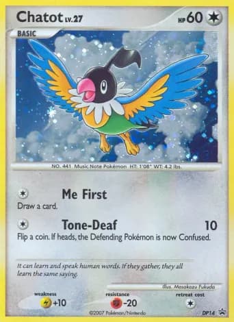 Chatot Pokémon card #DP14