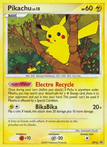Pikachu Pokémon card #DP16