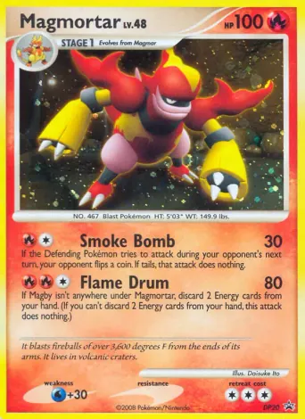 Magmortar Pokémon card #DP20