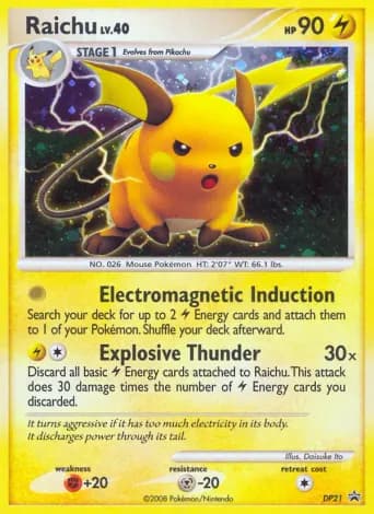 Raichu Pokémon card #DP21