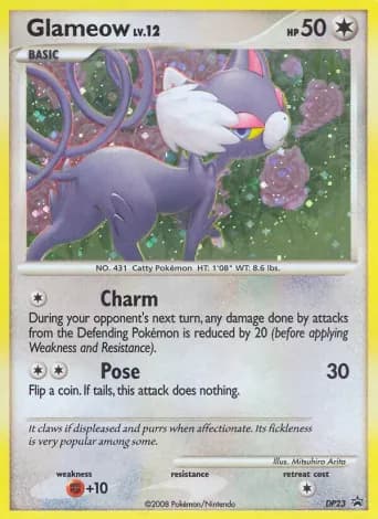 Glameow Pokémon card #DP23