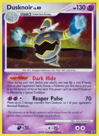 Dusknoir Pokémon card #DP33
