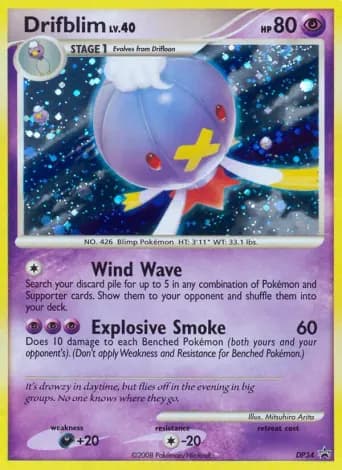 Drifblim Pokémon card #DP34