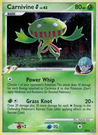 Carnivine G Pokémon card #DP42