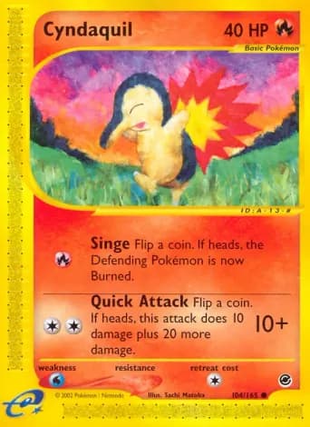 Cyndaquil Pokémon card #104