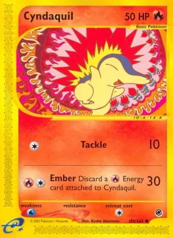 Cyndaquil Pokémon card #105