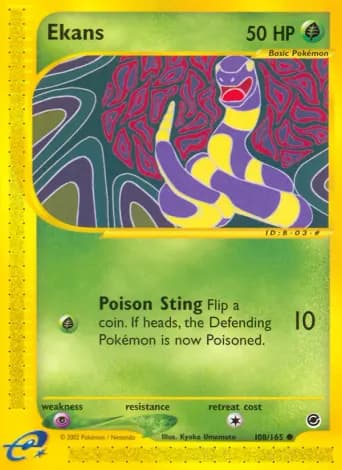 Ekans Pokémon card #108