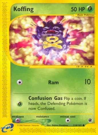 Koffing Pokémon card #114