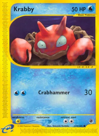 Krabby Pokémon card #115