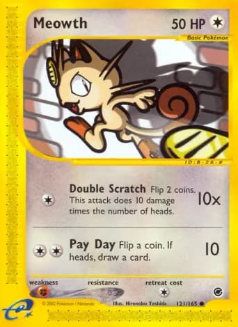 Meowth Pokémon card #121