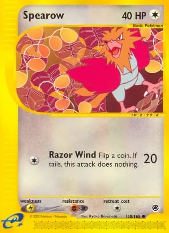 Spearow Pokémon card #130