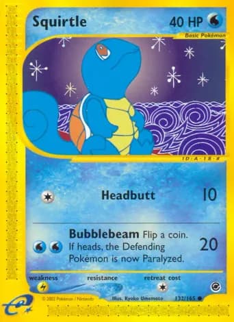 Squirtle Pokémon card #132
