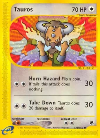 Tauros Pokémon card #133
