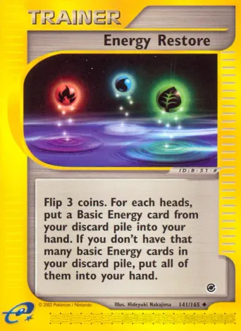 Energy Restore Pokémon card #141