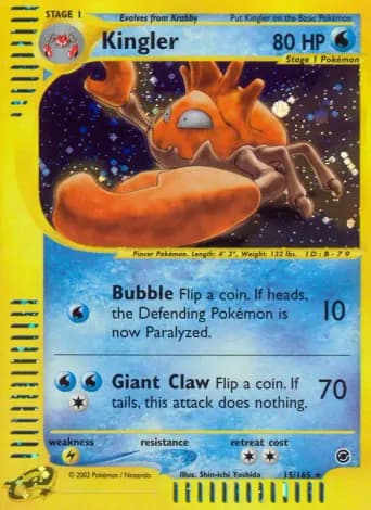 Kingler Pokémon card #15