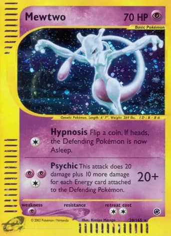 Mewtwo Pokémon card #20