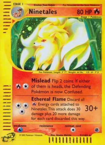 Ninetales Pokémon card #21