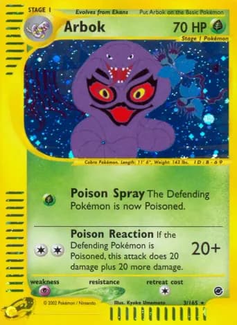 Arbok Pokémon card #3