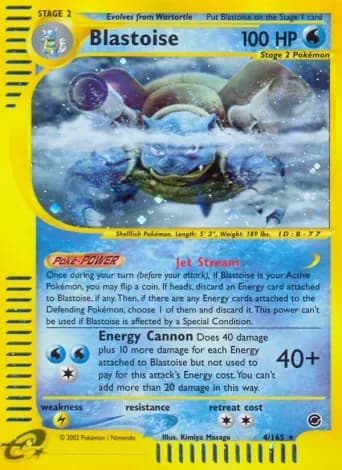 Blastoise Pokémon card #4