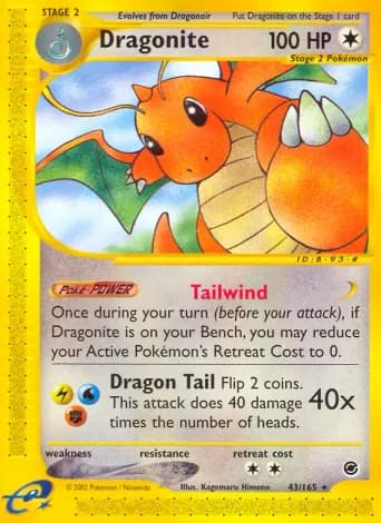 Dragonite Pokémon card #43