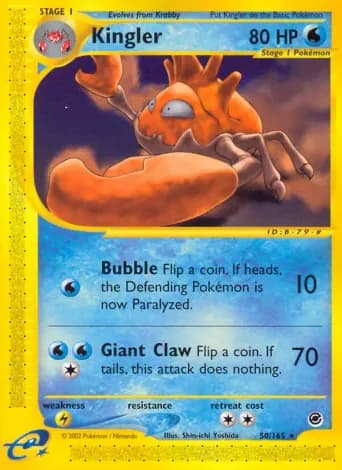 Kingler Pokémon card #50