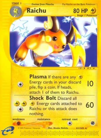 Raichu Pokémon card #61