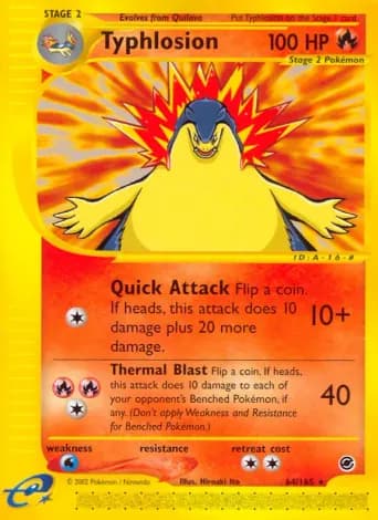 Typhlosion Pokémon card #64
