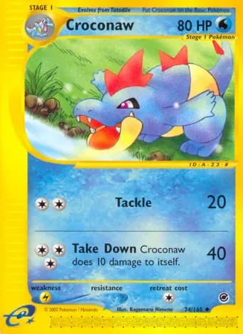 Croconaw Pokémon card #74