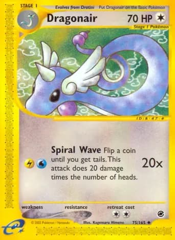 Dragonair Pokémon card #75