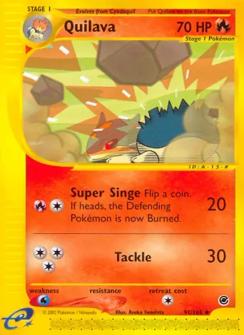 Quilava Pokémon card #91