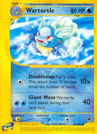 Wartortle Pokémon card #92